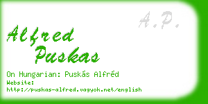 alfred puskas business card